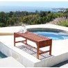 Malibu Outdoor Wood Patio Dining Backless Bench