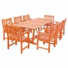 Malibu Outdoor Wood Patio Dining Extension Table -Cutout