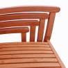 Malibu Outdoor Wood Patio Dining Chair - Arm Stacked