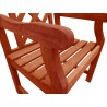 Malibu Outdoor Wood Patio Dining Chair - Seat Arm Close-Up