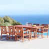 Malibu Outdoor 7-piece Wood Patio Dining Set with Extension Table - Lifestyle