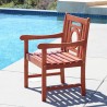 Malibu Outdoor Wood Patio Dining Chair - Lifestyle