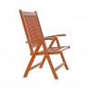  Malibu Outdoor Wood Patio Reclining Chairs