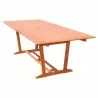 Malibu Outdoor Wood Patio Extendable Dining Table - White BG - Malibu Outdoor Wood Patio Extendable Dining Table - White BG