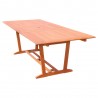 Vifah Malibu Outdoor Wood Patio Extendable Table Dining Table - Lifestyle - White BG