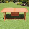 Malibu Outdoor  Wood Patio Dining Extension Table - Lifestyle - Unextended