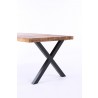 Crawford and Burke Vivienne 44" Reclaimed Wood Cocktail Table, Closeup Angle