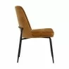 Sunpan Zeke Dining Chair Black - Bergen Marmalade - Set of Two - Side Angle - Sunpan Zeke Dining Chair Black - Bergen Marmalade - Set of Two - Side Angle