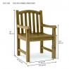 Chelsea Dining Armchair- dimension - Chelsea Dining Armchair- dimension