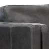 Sunpan Richmond Sofa - Brentwood Charcoal Leather - Closeup Top Angle - Sunpan Richmond Sofa - Brentwood Charcoal Leather - Closeup Top Angle