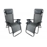 Zero Gravity Recliner/Lounger with Cup Holder - Grey - White BG