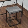 Vifah Riley Indoor Gray Metal Faux Leather Bar Stools - Top Angled View