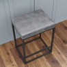 Vifah Riley Indoor Gray Metal Faux Leather Bar Stools - Angled View