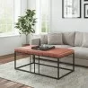 Vifah Riley Indoor Brown Faux Leather Multi-Function Entry Bench - Table - Angled 2 - Vifah Riley Indoor Brown Faux Leather Multi-Function Entry Bench - Table - Angled 2