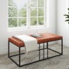 Vifah Riley Indoor Brown Faux Leather Multi-Function Entry Bench - Table - Angled View