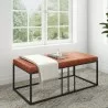 Vifah Riley Indoor Brown Faux Leather Multi-Function Entry Bench - Table - Angled View - Vifah Riley Indoor Brown Faux Leather Multi-Function Entry Bench - Table - Angled View