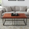 Vifah Riley Indoor Brown Faux Leather Multi-Function Entry Bench - Table - Front