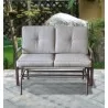 Bellini Home and Garden Tolentino Loveseat Glider with Cushion- Brown Frame/Tan Cushion Garden View - Bellini Home and Garden Tolentino Loveseat Glider with Cushion- Brown Frame/Tan Cushion Garden View