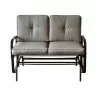 Bellini Home and Garden Tolentino Loveseat Glider with Cushion- Brown Frame/Tan Cushion - Bellini Home and Garden Tolentino Loveseat Glider with Cushion- Brown Frame/Tan Cushion
