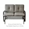 Bellini Home and Garden Tolentino Loveseat Glider with Cushion- Brown Frame/Tan Cushion Front View - Bellini Home and Garden Tolentino Loveseat Glider with Cushion- Brown Frame/Tan Cushion Front View