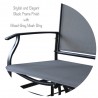 Bellini Home and Garden Devani Loveseat Glider- Black Frame/Mixed Grey Mesh Arm View