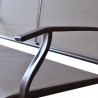 Bellini Home and Garden Devani Loveseat Glider- Brown Frame/Mixed Tan Mesh Arm View