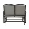 Bellini Home and Garden Devani Loveseat Glider- Brown Frame/Mixed Tan Mesh Back View - Bellini Home and Garden Devani Loveseat Glider- Brown Frame/Mixed Tan Mesh Back View