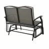 Bellini Home and Garden Devani Loveseat Glider- Brown Frame/Mixed Tan Mesh Back View - Bellini Home and Garden Devani Loveseat Glider- Brown Frame/Mixed Tan Mesh Back View