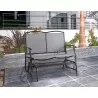 Bellini Home and Garden Devani Loveseat Glider- Brown Frame/Mixed Tan Mesh Full View - Bellini Home and Garden Devani Loveseat Glider- Brown Frame/Mixed Tan Mesh Full View