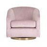 Sunpan Hazel Swivel Lounge Chair in Gold - Blush Sky - Front Angle