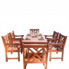  Malibu Outdoor 7-piece Wood Patio Dining Set - White BG