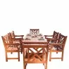  Malibu Outdoor 7-piece Wood Patio Dining Set - White BG -  Malibu Outdoor 7-piece Wood Patio Dining Set - White BG