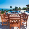  Malibu Outdoor 7-piece Wood Patio Dining Set - Lifestyle