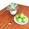  Malibu Outdoor Wood Patio Dining Table - Tabletop Close-Up -  Malibu Outdoor Wood Patio Dining Table - Tabletop Close-Up