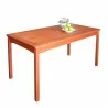 Malibu Outdoor Wood Patio Dining Table - White BG - Malibu Outdoor Wood Patio Dining Table - White BG