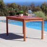 Malibu Outdoor Wood Patio Dining Table - Lifestyle