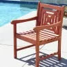 Malibu Outdoor Wood Patio Dining Chair - Lifestyle - Malibu Outdoor Wood Patio Dining Chair - Lifestyle