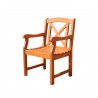 Malibu Outdoor Wood Patio Dining Chair - White BG
