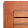 Malibu Outdoor Wood Patio Rectangular Table Dining - Table Edge Close-Up - Malibu Outdoor Wood Patio Rectangular Table Dining - Table Edge Close-Up