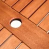 Malibu Outdoor Wood Patio Rectangular Table Dining - Umbrella Hole - Malibu Outdoor Wood Patio Rectangular Table Dining - Umbrella Hole