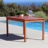 Malibu Outdoor Wood Patio Rectangular Dining Table  - Malibu Outdoor Wood Patio Rectangular Dining Table 