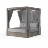 Laguna Resort King Daybed in Canvas Granite, No Welt - Front Side Angle - Laguna Resort King Daybed in Canvas Granite, No Welt - Front Side Angle