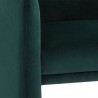 Sunpan Jaime Dining Armchair in Meg Dark Emerald - Seat Closeup Angle