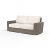 Coronado Loveseat in Canvas Natural w/ Self Welt - Front Side Angle
