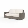 Coronado Loveseat in Canvas Natural w/ Self Welt - Front Side Angle - Coronado Loveseat in Canvas Natural w/ Self Welt - Front Side Angle
