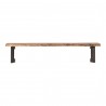 Moe's Home Collection Bent Bench Small Smoked - Front Angle
