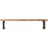 Moe's Home Collection Bent Bench Large Smoked - Front Angle - Moe's Home Collection Bent Bench Large Smoked - Front Angle