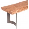 Moe's Home Collection Bent Bench Large Smoked - Edge Closeup Top Angle