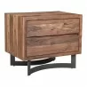 Moe's Home Collection Bent Nightstand Smoked - Front Side Angle - Moe's Home Collection Bent Nightstand Smoked - Front Side Angle