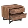 Moe's Home Collection Bent Nightstand Smoked - Front Side Opened Angle - Moe's Home Collection Bent Nightstand Smoked - Front Side Opened Angle